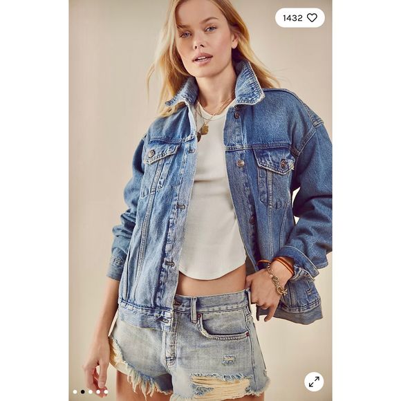 Free People Jolene Trucker Jacket